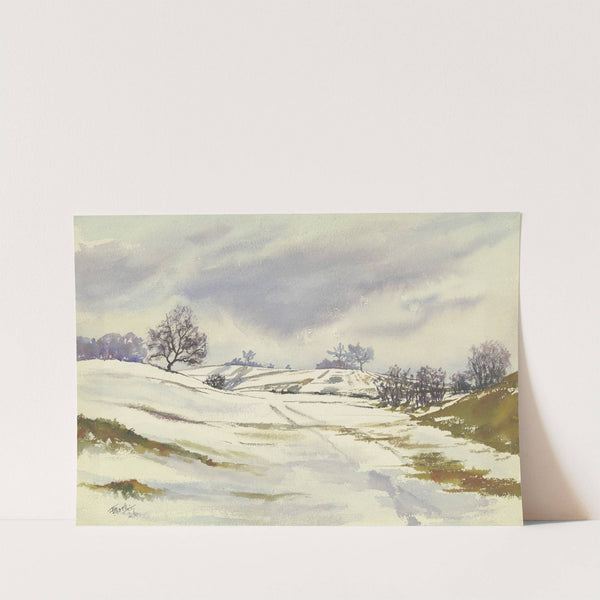 Wintery landscape by Friedrich Mook