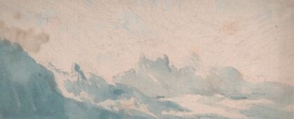 Wispy Cloud Above an Alpine Formation