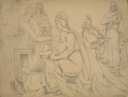 With Pallas Columbia and ze U.S. as his protectors, the fates hold out brilliant prospects to little Teddy Teddysses