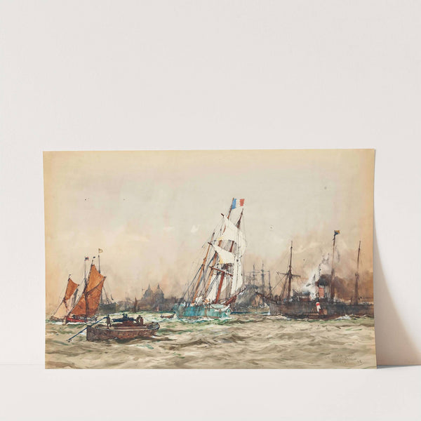 With Wind And Tide, Greenwich by Charles Edward Dixon