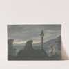 Witwe mit ihren Kindern am Grabe des Mannes by Karl Sandhaas