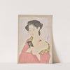 Woman applying powder (1918) by Hashiguchi Goyō