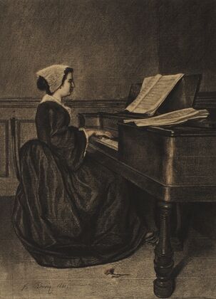 Woman at the Spinet (1860)
