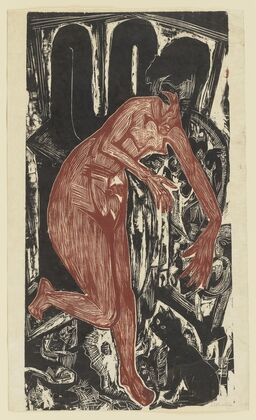 Woman Bathing by the Oven (1919)