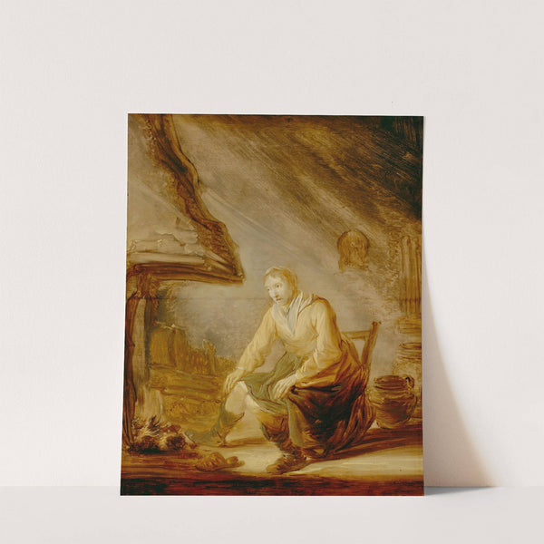 Woman Before A Fire (ca. 1640) by Benjamin Gerritsz. Cuyp