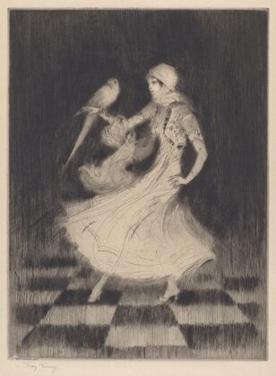 Woman Dancing with a Parrot (1915)