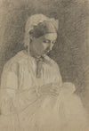 Woman Embroidering