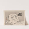 Woman folding a kimono by Hashiguchi Goyō