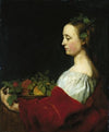 Woman Holding a Basket of Fruit