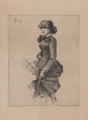 Woman Holding a Gift Box (ca. 1895)
