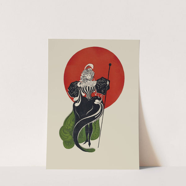 Woman holding a staff by Anonymous