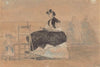 Woman in a Crinoline on the Beach of Trouville