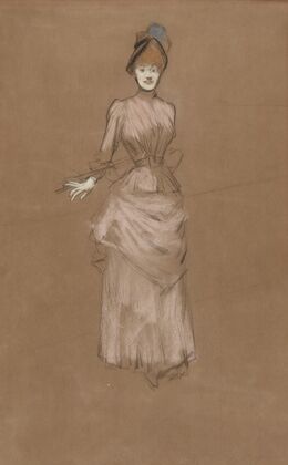 WOMAN IN A PINK DRESS