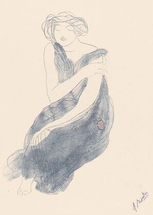 Woman in blue dress (1902)