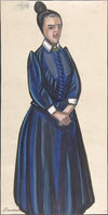 Woman in blue dress