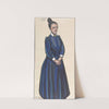Woman in blue dress by Sergey Yurievich Sudeikin