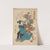 Woman in Blue Kimono Holding Child Looking at Peonies (19th century) by Utagawa Kuniyoshi