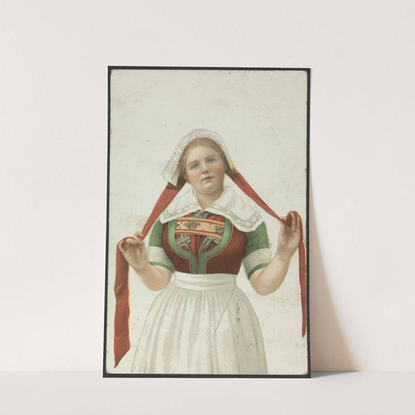 Woman in folk costume by Mittet & Co.
