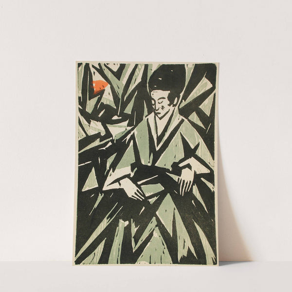 Woman in green (1918) by Otto Lange