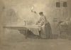 Woman ironing at table (1857)