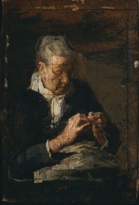 Woman Knitting — size preview