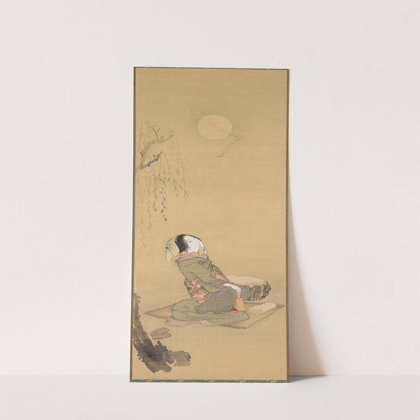 Woman Looking at the Moon by Anonymous