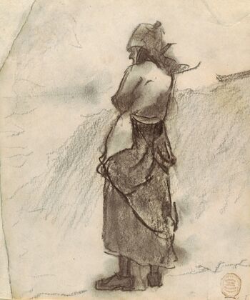 Woman Looking Out to Sea, Cullercoats, England