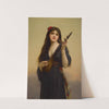 Woman Playing A Lute by Jules Joseph Lefebvre