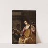 Woman Playing a Lute by Jean Daret