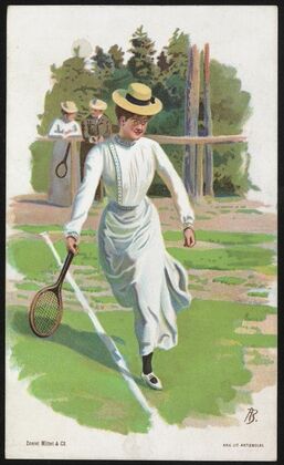Woman playing tennis