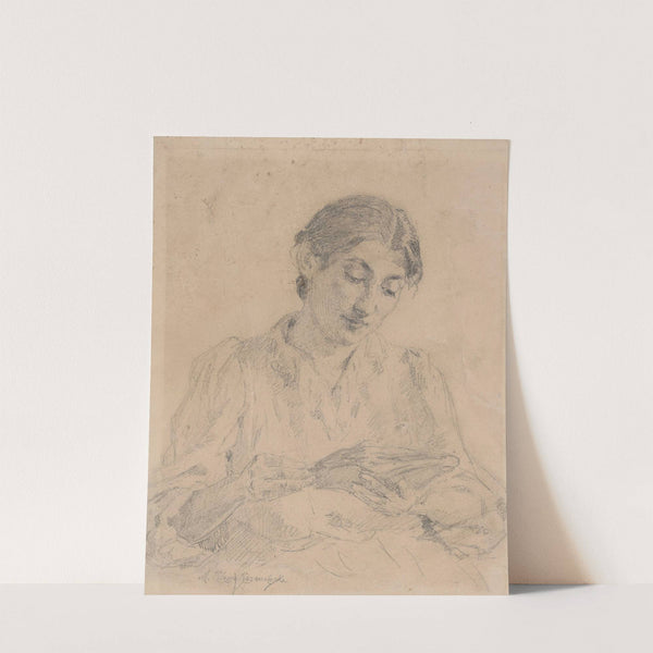 Woman Reading a Book by Maria Klass-Kazanowska