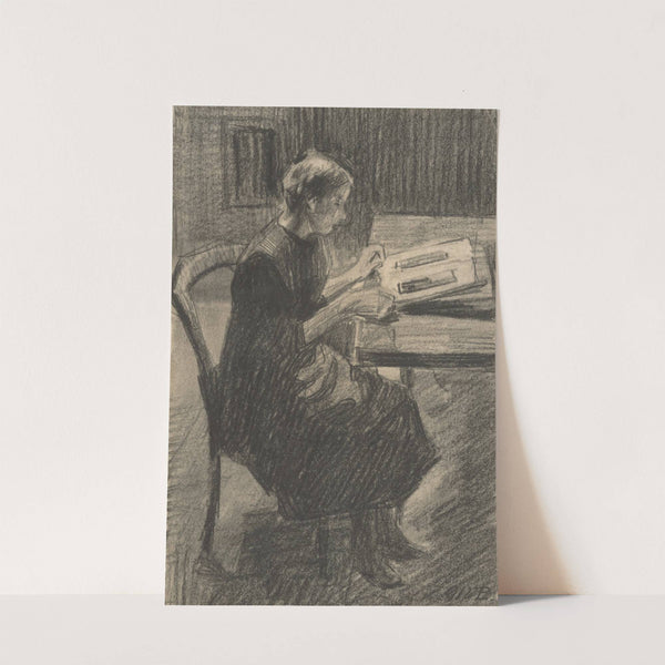 Woman Reading at the Table by Eduard Putra