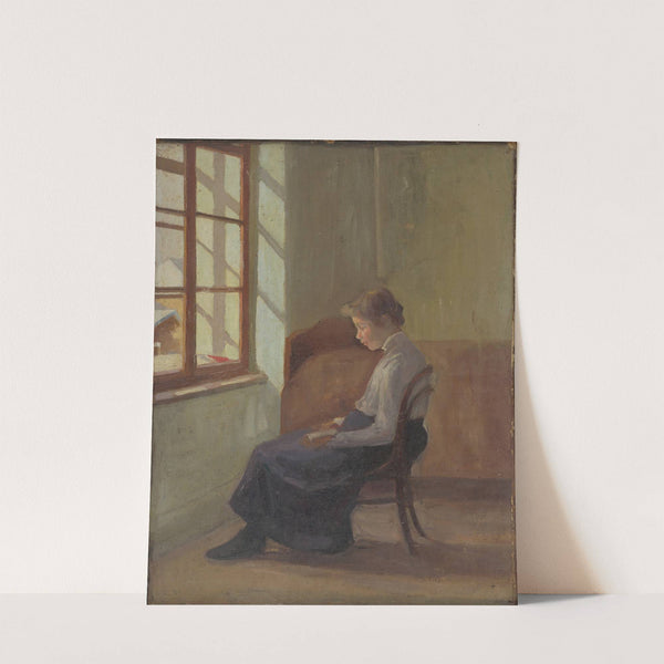 Woman Reading at the Window by Eduard Putra