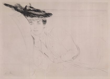 Woman Reclining on a Sofa (c.1900)