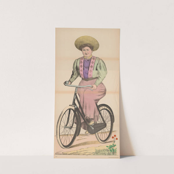 Woman riding bicycle by René Ackermann