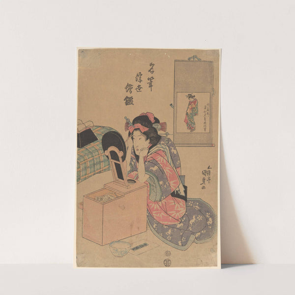 Woman Seated before a Make-Up Mirror by Utagawa Kunisada (Toyokuni III)