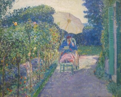 Woman Seated in a Garden