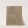 Woman seated on bench, wrapped in white robe by James Abbott McNeill Whistler