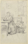 Woman sitting at a table
