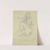 Woman sitting on the floor by Jakob Becker