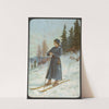Woman skiing by Axel Hjalmar Ender