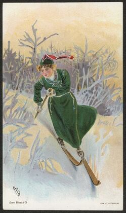 Woman skiing