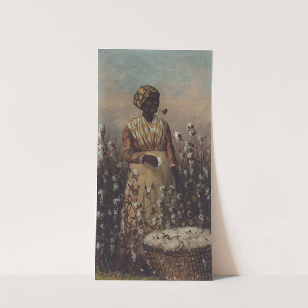 Woman Smoking Pipe and Picking Cotton by William Aiken Walker