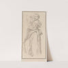 Woman standing holding a mirror (1775) by Giuseppe Canale