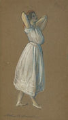 Woman Standing with Hands Behind her Head