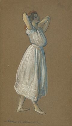 Woman Standing with Hands Behind her Head