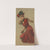Woman wearing red coat and hat with fur muffler in the snow (1907) by Gray Litho. Co
