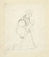 Woman wearing veil kneeling in prayer
