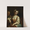 Woman with a Fan and a Woman with a Rose by Pietro Rotari