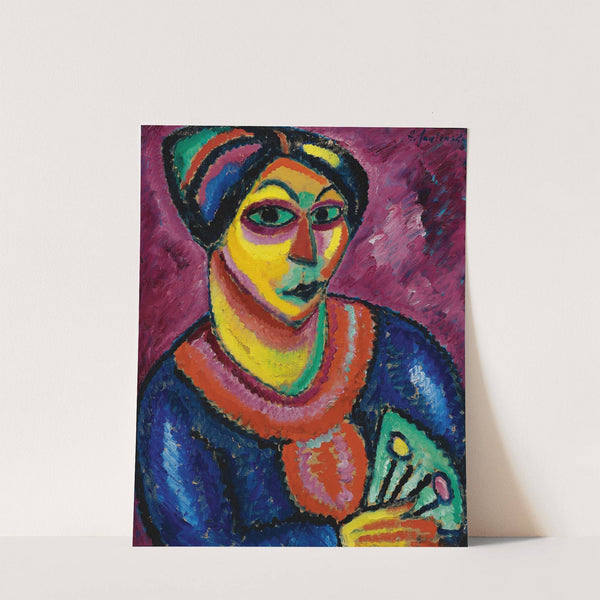 Woman With A Green Fan (1912) by Alexej von Jawlensky
